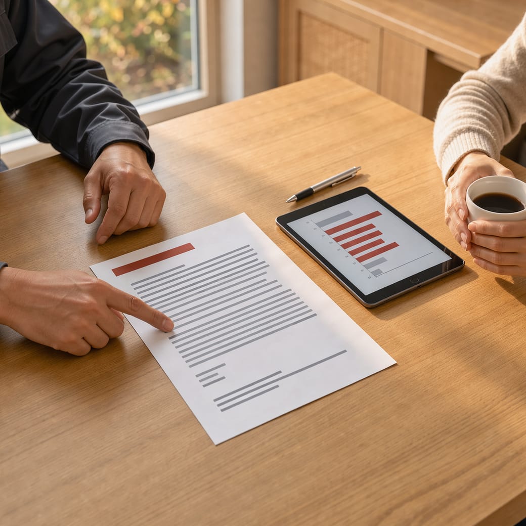 Rendez-vous avec un installateur : devis et dossier d’aides posés sur la table